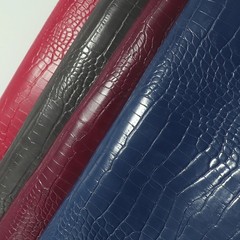 Faux Leather Fabric Glossy Embossed PVC Waterproof Soft 1mm Thick 50x135cm