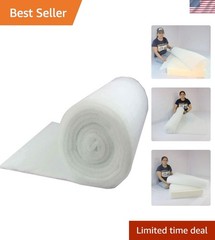 Versatile 36-Inch Wide Quilted Polyester Batting – 5 Yards for Creative Projects