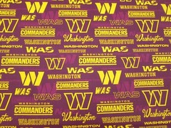 WASHINGTON COMMANDERS NFL -HALF YARD PIECE- COTTON BRAND NEW DESIGN