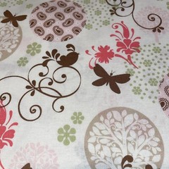 Richloom Butterflies Paisley Print Quilting Decorator Fabric 42” x 27” Vintage