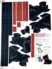 Daisy Kingdom Fabric Panel – SCOTTIE DOG – Cut & Sew Stuffed Animal Black – NEW