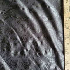 Sueded Black on Black Snakeskin Reptile Print Brushed Knit – Designer Overstock!