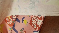 Pink Holland Oxford Cloth, Lg. 74″x46″ Trefle Kokka,Matryoshka, Russian, Japan