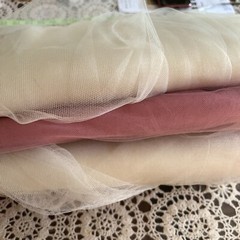 Soft Bridal Mesh Tulle Netting Fabric – 58″ Wide x 1 Yard Soft Rose Pink Mauve
