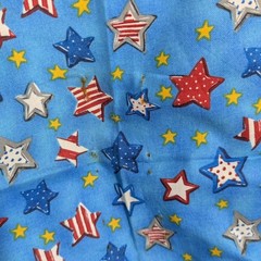 Patriotic Stars Blue Cotton Americana Sewing Quilting 44″ Wide – 5 Yards