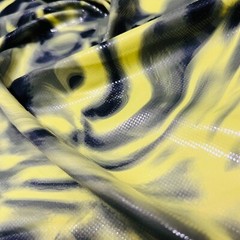 Tie Dye Yellow Print Nylon Spandex Fabric 4 Way Stretch for swimwear