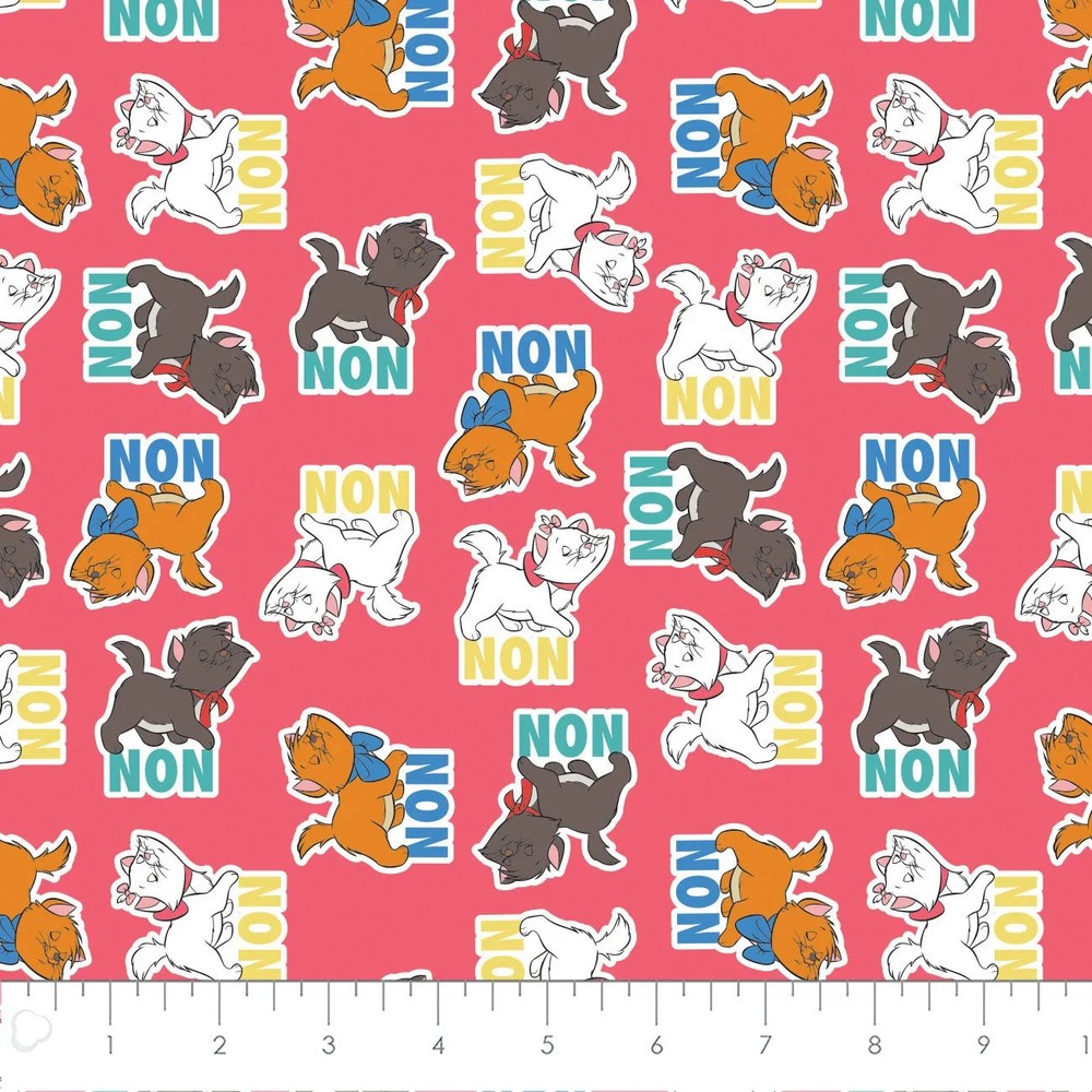 Disney Fabric Aristocats Fabric Kittens Say Non 100% Cotton From Camelot BTY