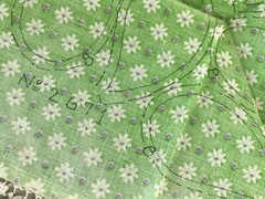 Vintage Quilt Fabric Calico Assorted Patterns Leaf/ Paisley Shape Printed Back
