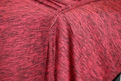 JERSEY KNIT FABRIC HEATHER RED ATHLETIC MOISTURE WICKING 100% POLYESTER 60″ WIDE