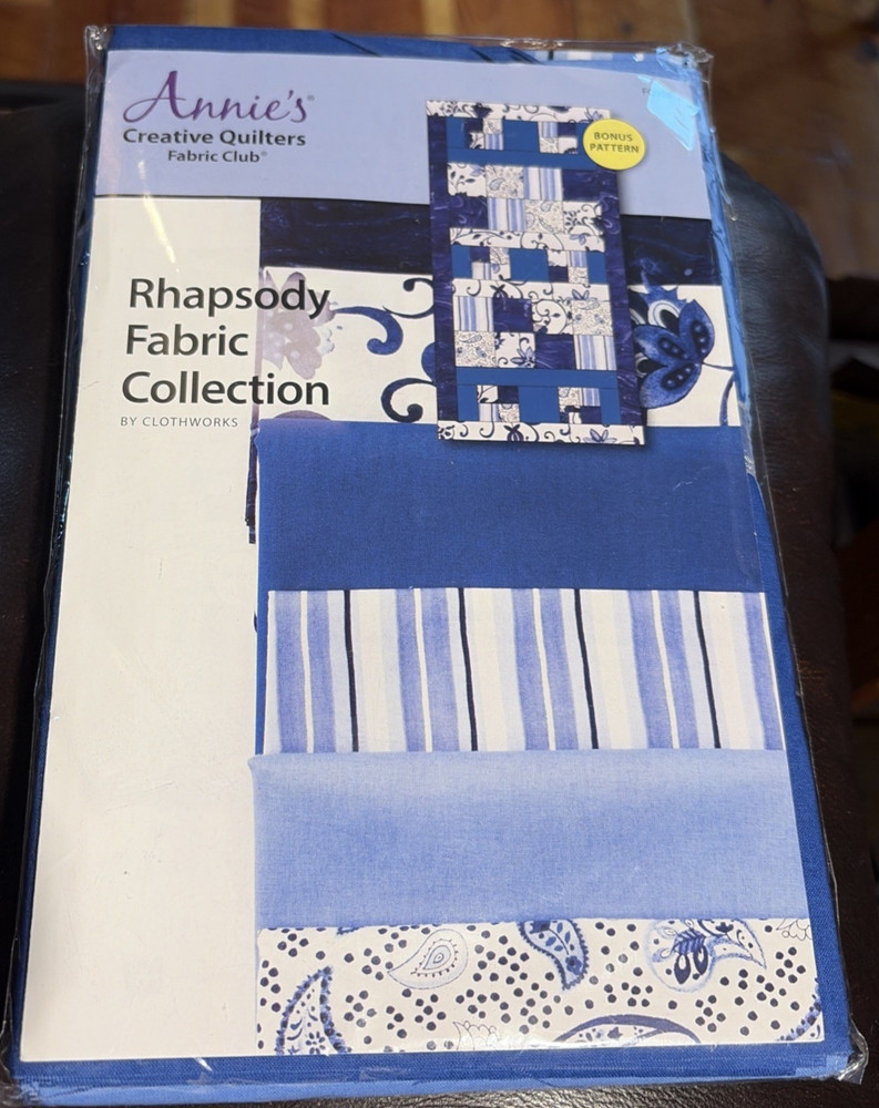 Annie’s Creative Quilters Fabric + Pattern Rhapsody Fabric Collection FQ958 New