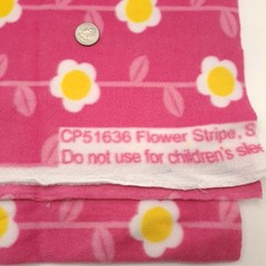 Vintage Pink Daisy Fleece Fabric 18″x64″ CP51636 Yellow White Floral Stripe