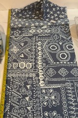 Vintage Klopman Mills Burlington Fabric Samples Trigger Retro 1969 Blue 3 Pieces