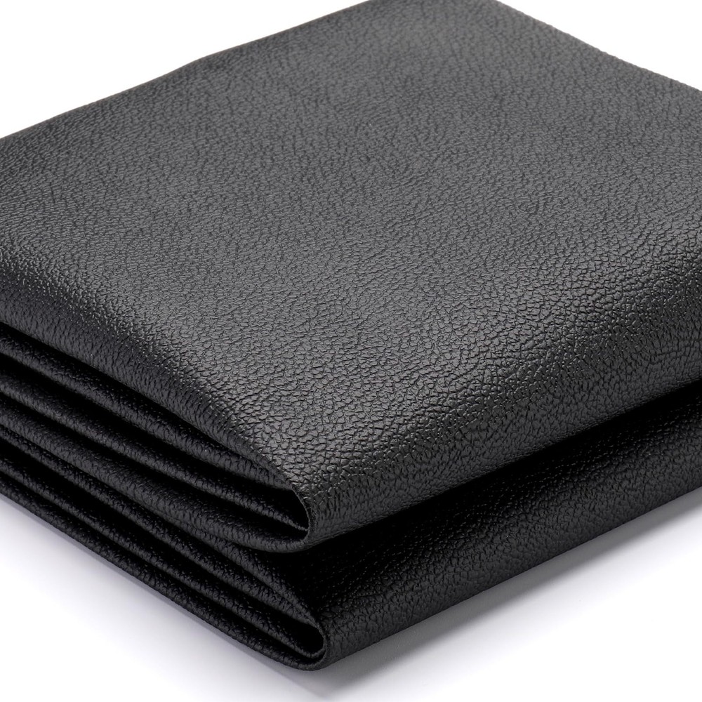 K-Musculo Vinyl Fabric, Marine Faux Leather 1Yd (54” X 36” inch), Black
