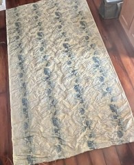 56” X 102” Fabric Remnant Floral Damask Craft Projects Blue Gold Ombre