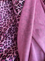 5 Yards x 60” Width VALENTINE SPECIAL! Pink Velvet Animal Leopard Print Fabric