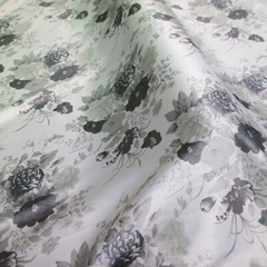 1Yard Vintage Floral Satin Fabric Soft Gown Shirt Scarf Lining Material Soft
