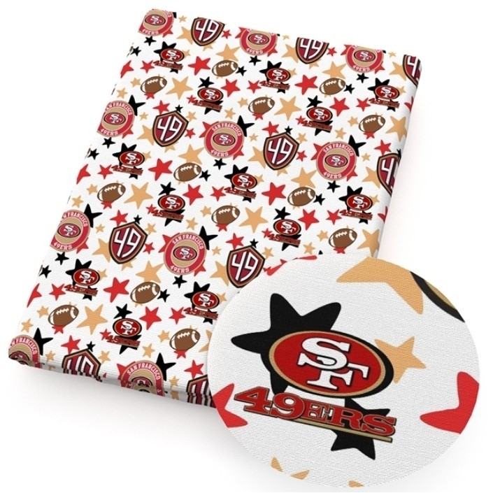 49ers Polyester Cotton blend fabric 18″ x 55″ San Francisco Football 1180669
