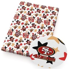 49ers Polyester Cotton blend fabric 18″ x 55″ San Francisco Football 1180669