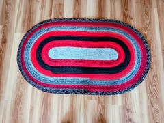 HANDMADE JELLY ROLL RUG 47″ X 26″