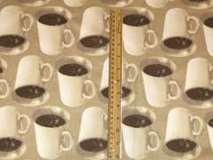 1-1/2 Yds x 54″ Heavyweight 100% Cotton Home Decor Upholstery Fabric Cup Coffee