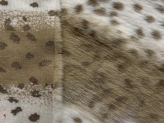 Super Luxury Faux Fur Fabric Material SAND LYNX