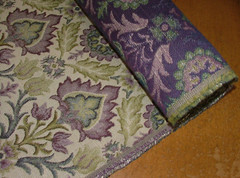 Arts And Crafts Grape Woven Jacquard Fabric Curtain Upholstery Cushion Multi Use