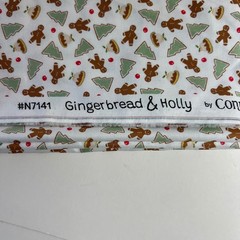 Connecting Threads Gingerbread & Holly Cotton Fabric 44x1yd Christmas N7141