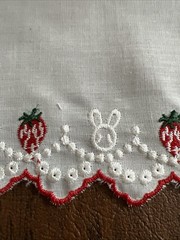Strawberry Embroidered Lace By The Yard, New