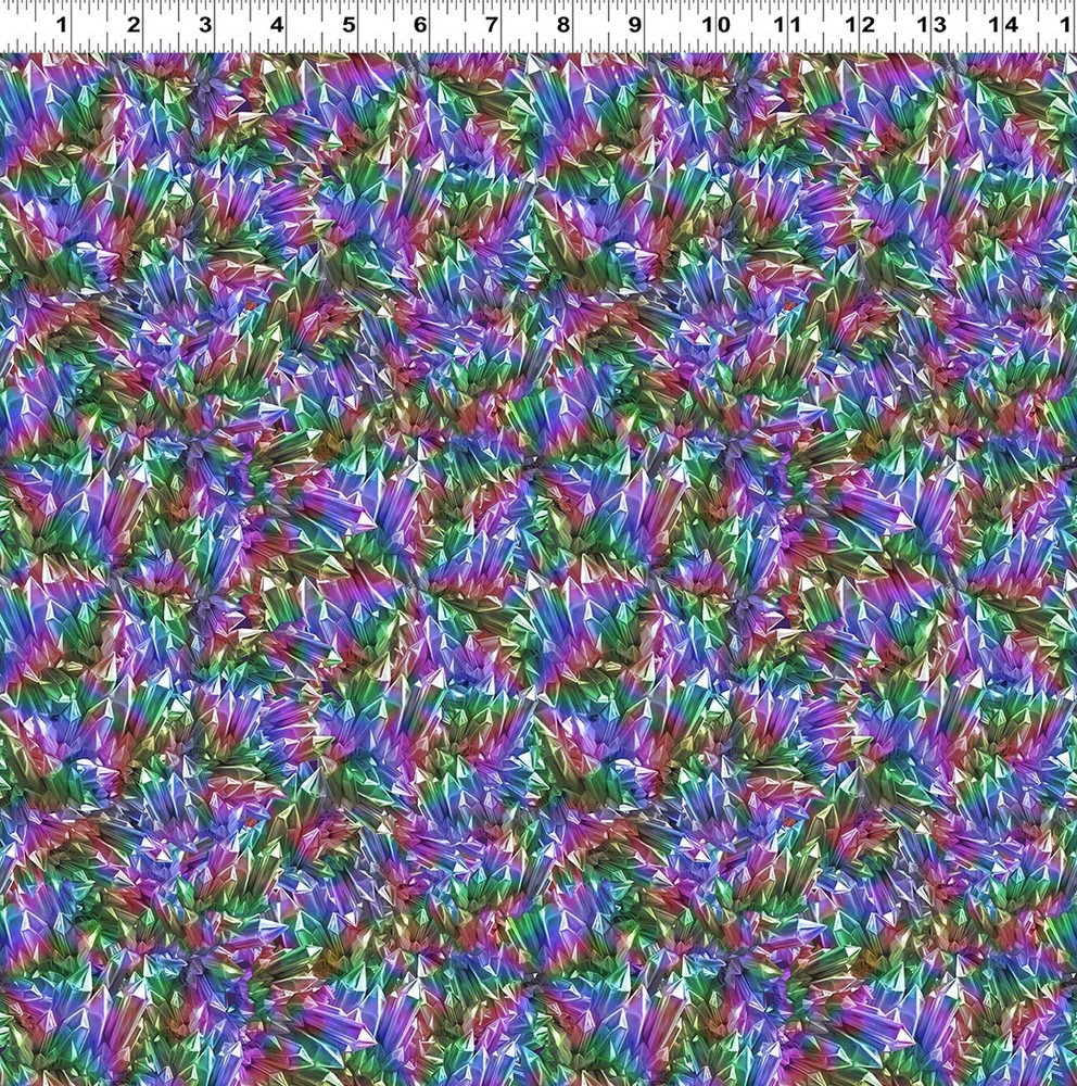 UNICORN MAGIC Anne Stokes Magic multi-colored Crystals Y4712-55 FABRIC BTHY