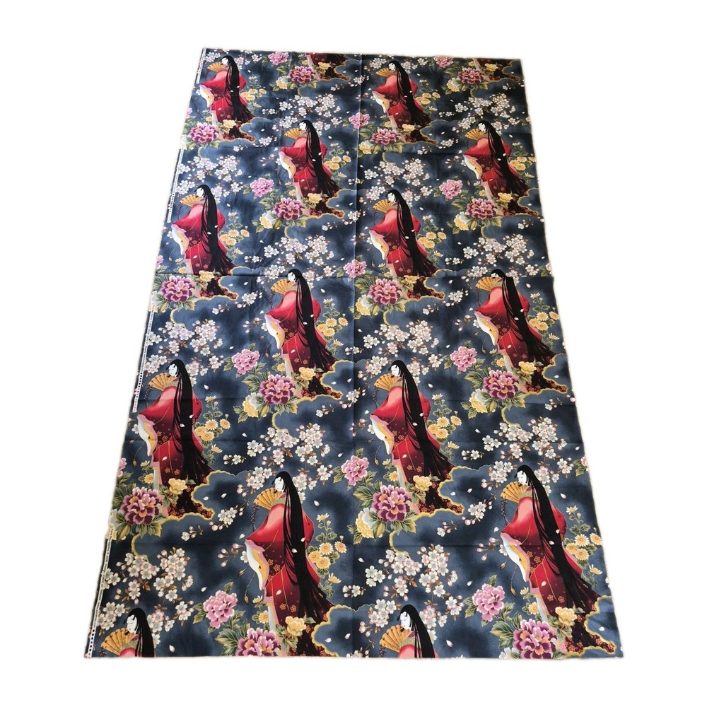 KONA BAY Fabrics Japan Lady Empe-07 Cotton 2 YDs (75 IN) x 44″ W Asian Inspired