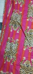 Pink Animal Printed Cotton Fabric DIY Making Supplies Quarter Stretch Fabric
