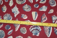 Sewing Fabric Home Dec Decor 46″ x1/2 yd Waverly HS Island Seashells Shells