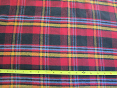 Plaid Flannel Fabric, 2 Yds, 44” Wide, BRUSHED ON BOTH SIDE, VERY SOFT