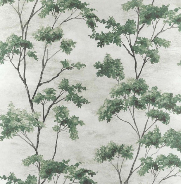 Thibaut/Anna French Curtain Fabric ‘DALTON’ 2.8 METRES GREEN Linen Blend