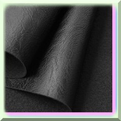 Black Leather Fabric 2 Yards Soft Grain