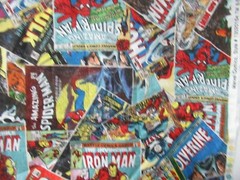SUPER HEROES VTG 2012 MARVEL COMICS Eugene Textiles Cotton Fabric 1YDX43″ NEW