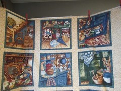 “MEMORIES OF HOME” Anna Krajewski for SSI Cotton (6) Blocks Panel 23″ x 44″