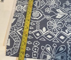 Vintage Klopman Mills Burlington Fabric Samples Trigger Retro 1969 Blue 3 Pieces