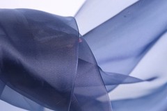 Blue Crystal Organza Fabric by the Yard, Sheer Shimmer Organza for Dresses