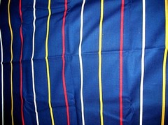 ½ Yard NAVY BLUE CoTToN BLeND Red Gold White lines stripes 44″W for a SHaRP Mask
