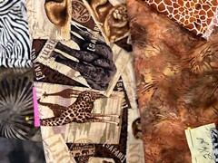 Fabric Bundle Quilters Cotton Quality Animal Prints, Browns Earthy Tones