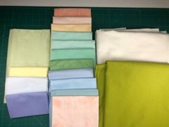Quilters Fabric Project Bundle 13.25 yds Pastels Green Blue, Quilting Treasures