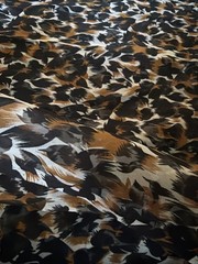 Vintage Chiffon Fabric Sheer Abstract Animal Ikat Print 45″ Wide x 8 Yards #56