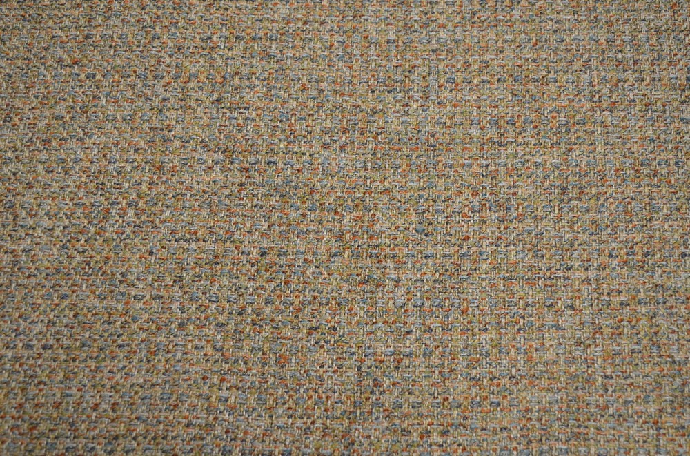 View Aura Pastel Peach Blue Tan Tweed Regal Upholstery Fabric