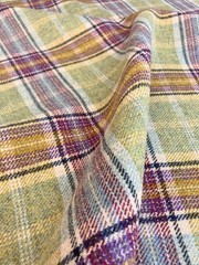 100% Wool British Tartan – Mauve & Olive – Midweight Jacket / Upholstery Fabric
