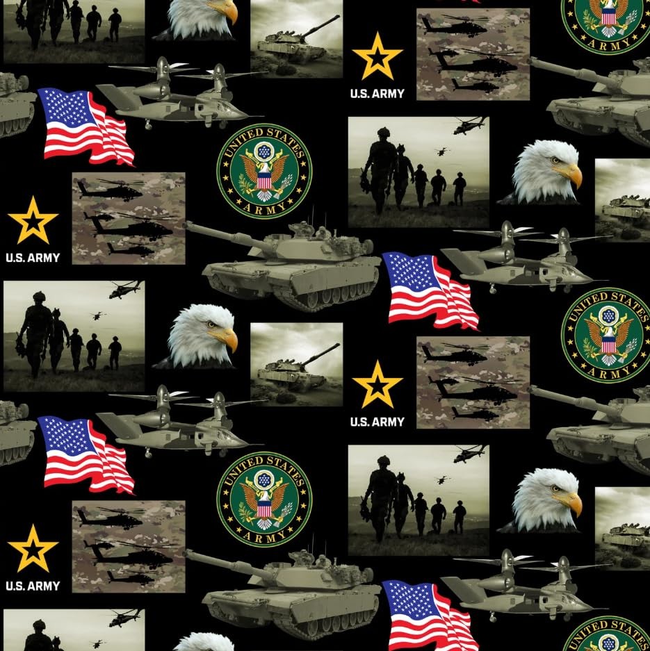 United States Army Fabric – Officially Licensed U.S. Army Cotton Quilting Fab…