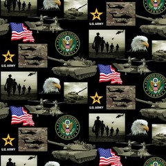 United States Army Fabric – Officially Licensed U.S. Army Cotton Quilting Fab…
