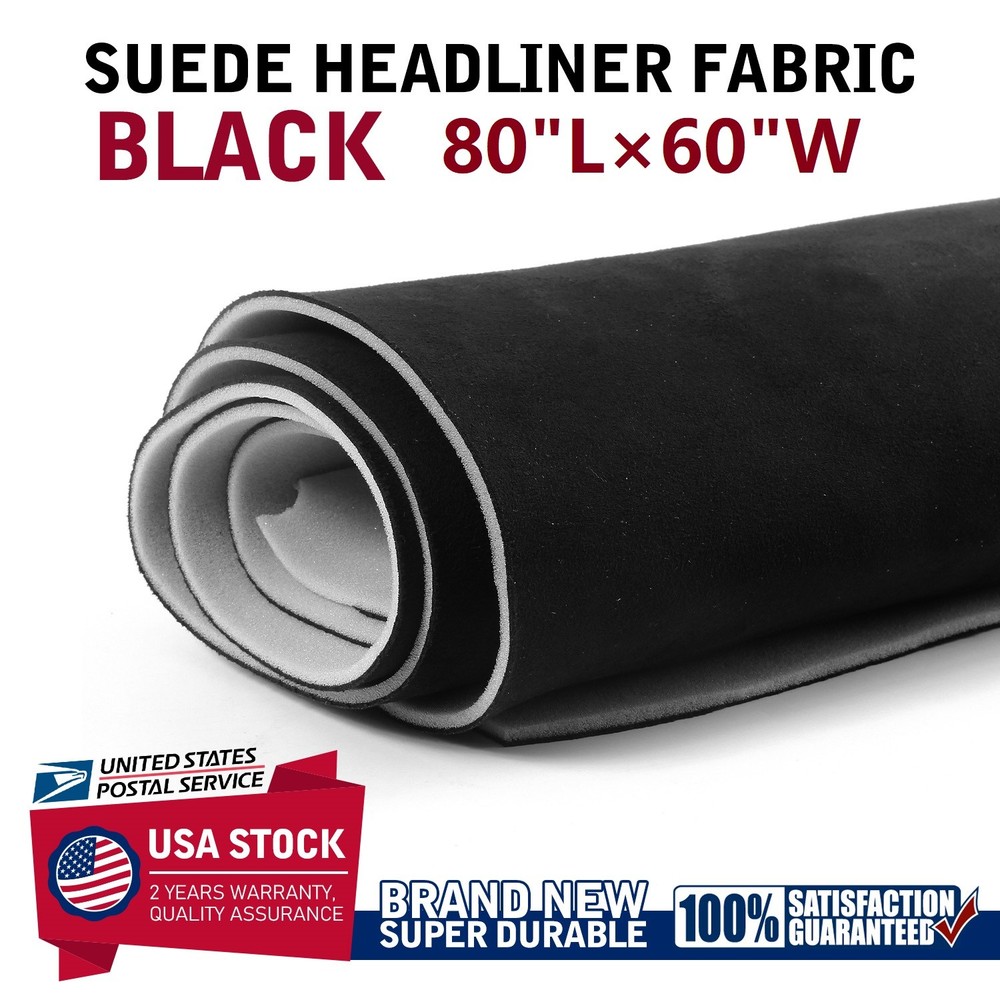 Suede Headliner Fabric with Foam Backing Material For Car/Truck/SUV Roof 80″×60”