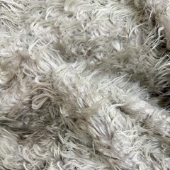 Eden LIGHT GREY WAVY Curly Shaggy Long Pile Soft Faux Fur Fabric for Fursuit, C