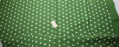 Embroidered White Daisy Linen Cotton Fabric Slub Woven West Germany Green OR Red